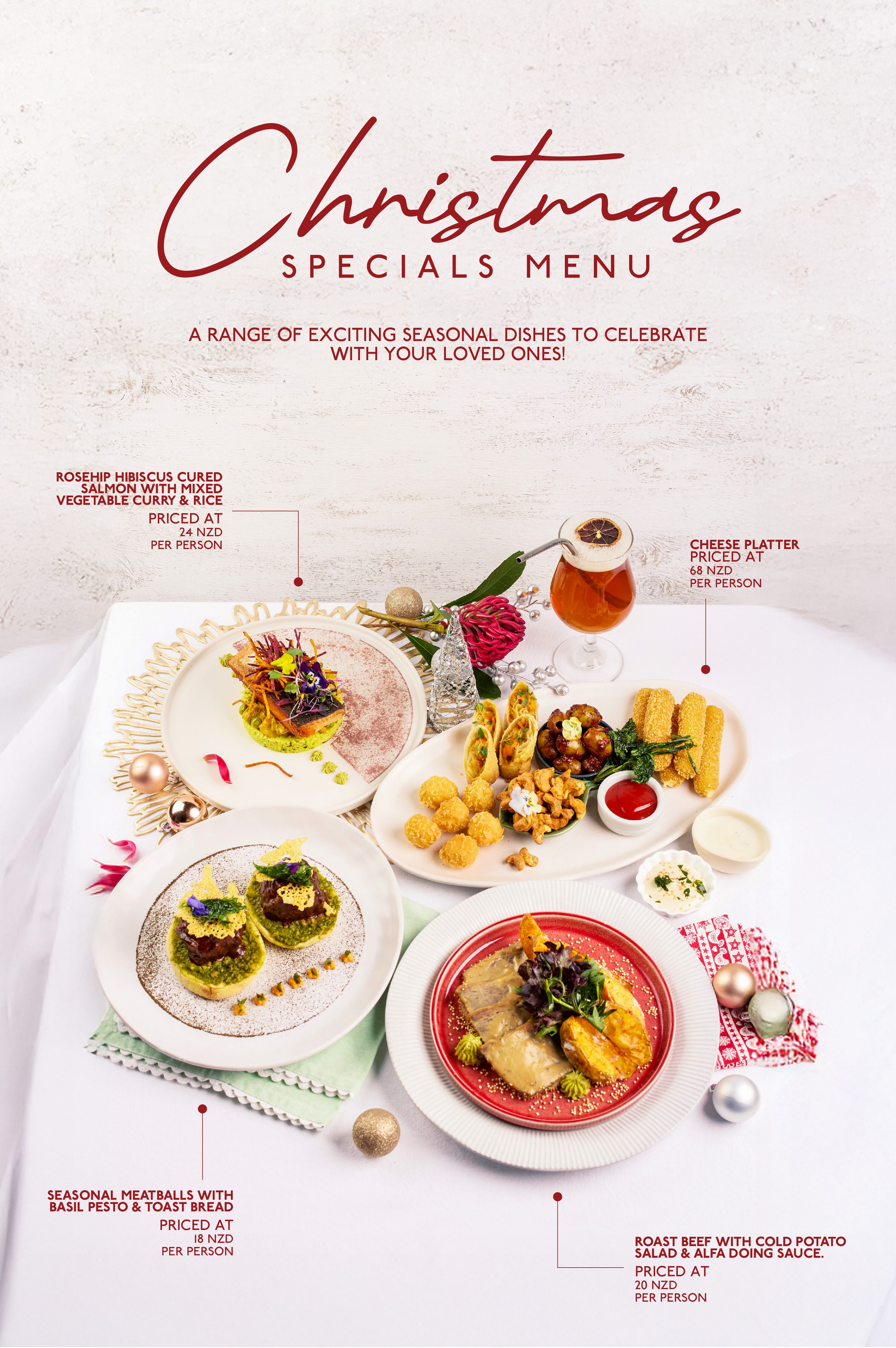 Christmas Specials menue